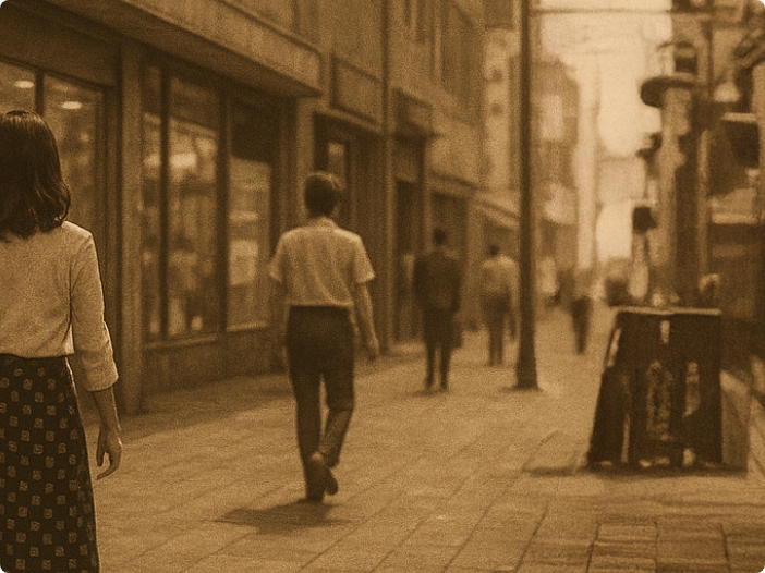1976年当時の大阪市中のイメージ写真